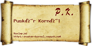 Puskár Kornél névjegykártya