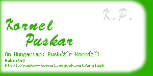 kornel puskar business card